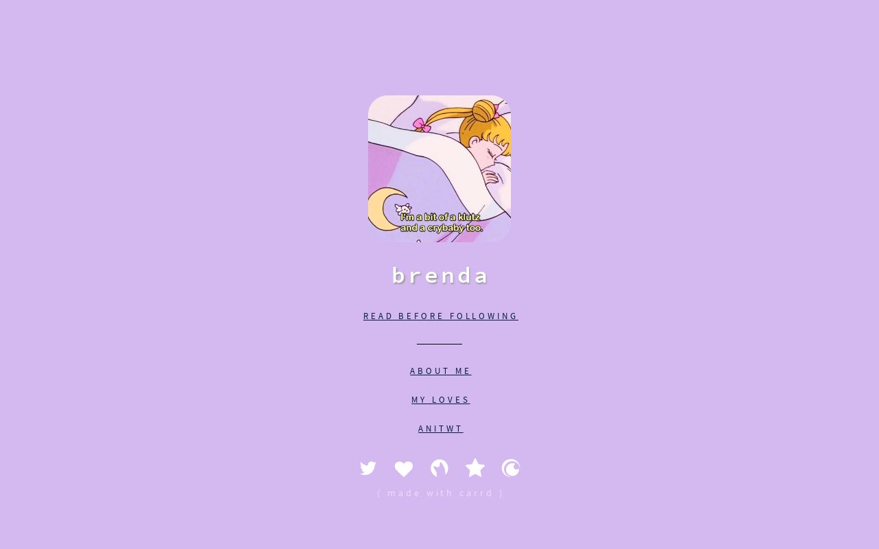Carrd profile picture for @brenda